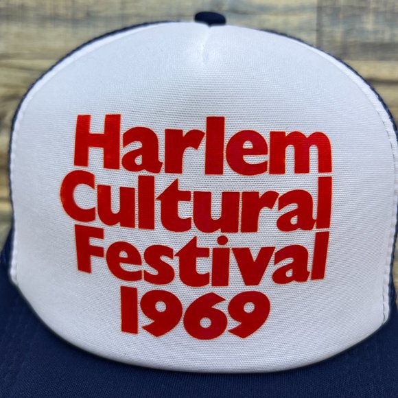 Harlem Cultural Festival 1969 Mens Trucker Hat Blue Snapback African Pride Cap - Picture 3 of 8